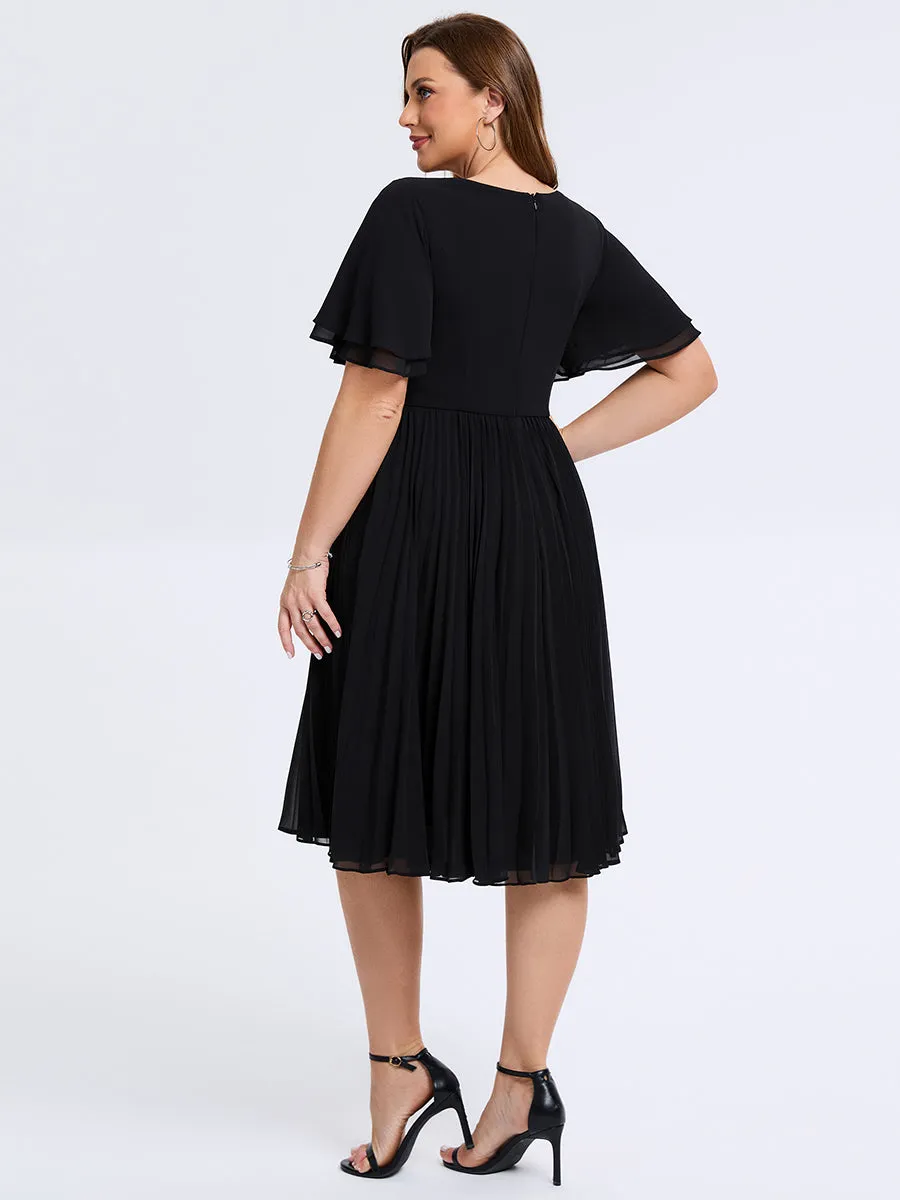pretty TALIENNE|Plus Size Pleated Chiffon Wedding Guest Dress sold by Ever Pretty product image thumbnail 2