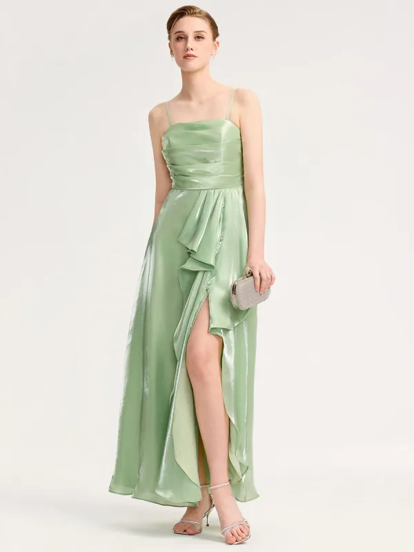 ever VIRELIA|Slit Satin Sleeveless Evening Dress sold by Ever Pretty