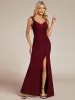 ever NOIRE|Glitter V-Neck Cruise Journey Evening Dress sold by Ever Pretty