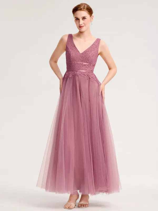 ever ELIA|Applique Tulle Sleeveless Bridesmaid Dress sold by Ever Pretty