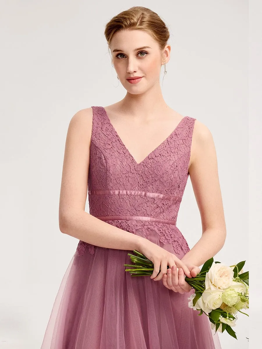 ever ELIA|Applique Tulle Sleeveless Bridesmaid Dress sold by Ever Pretty product image thumbnail 3