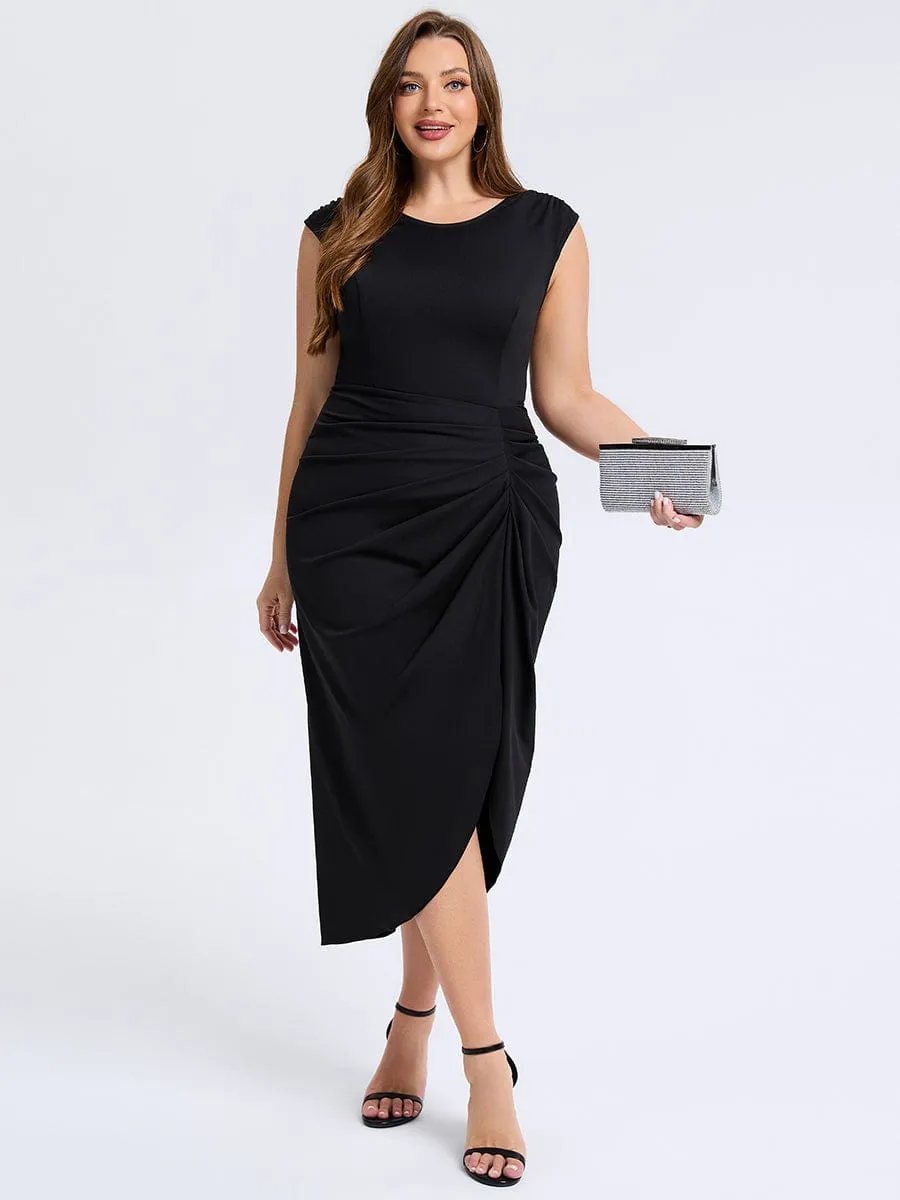 pretty DAPHARA|Plus Size Slit Bodyon Wedding Guest Dress sold by Ever Pretty product image thumbnail 5
