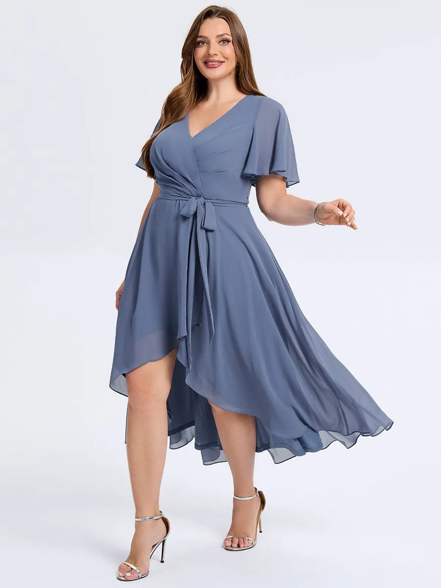 pretty MARISELLE|Plus Size Tie Knot Chiffon Wedding Guest Dress sold by Ever Pretty product image thumbnail 4