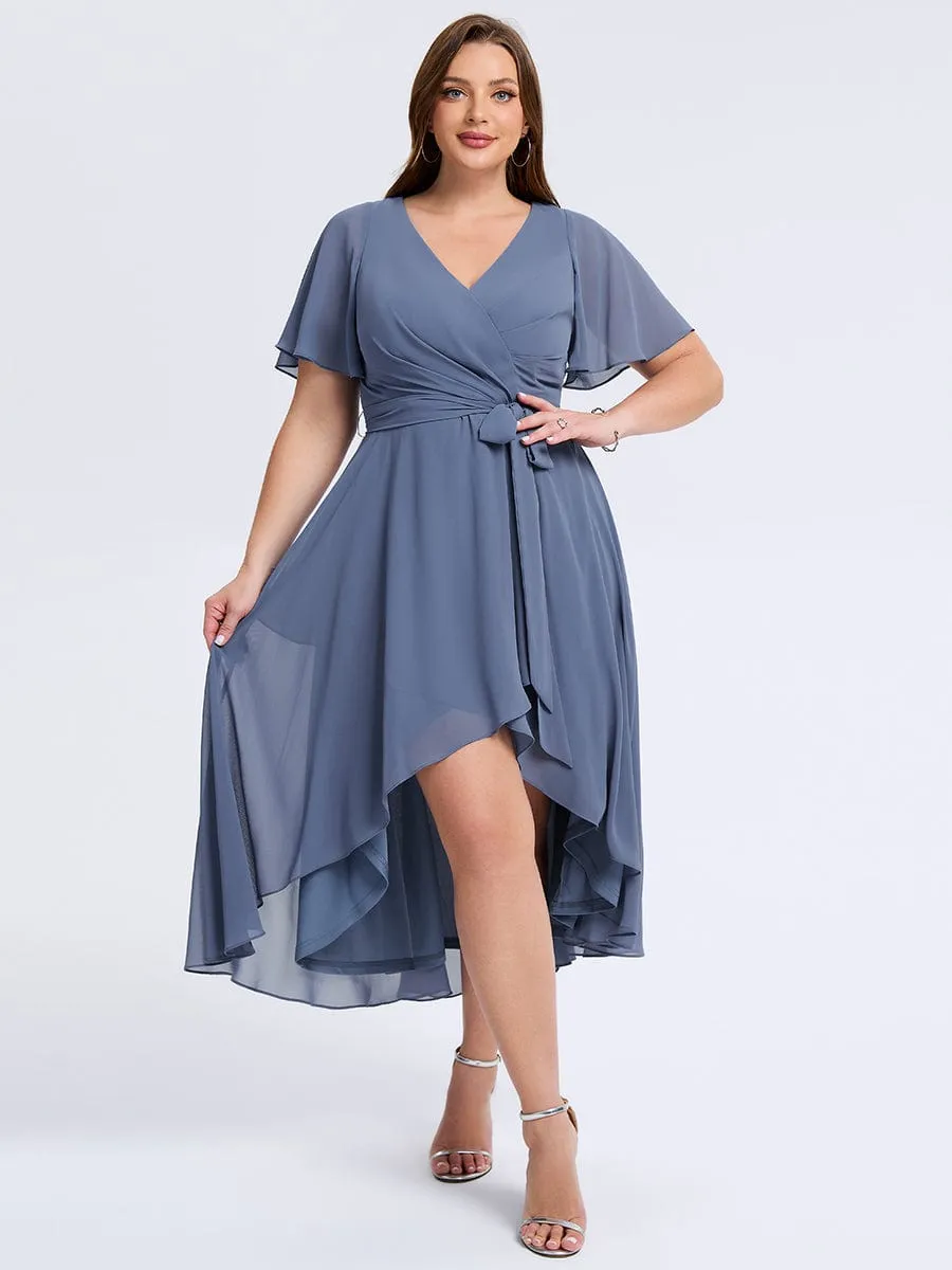 pretty MARISELLE|Plus Size Tie Knot Chiffon Wedding Guest Dress sold by Ever Pretty product image thumbnail 5