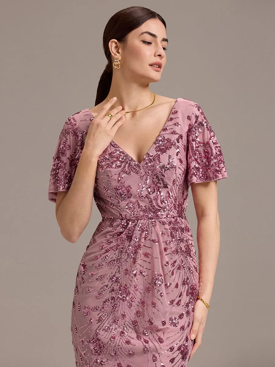 ever PALMER|Embroidery Sequin Formal Wedding Guest Dress sold by Ever Pretty product image thumbnail 3