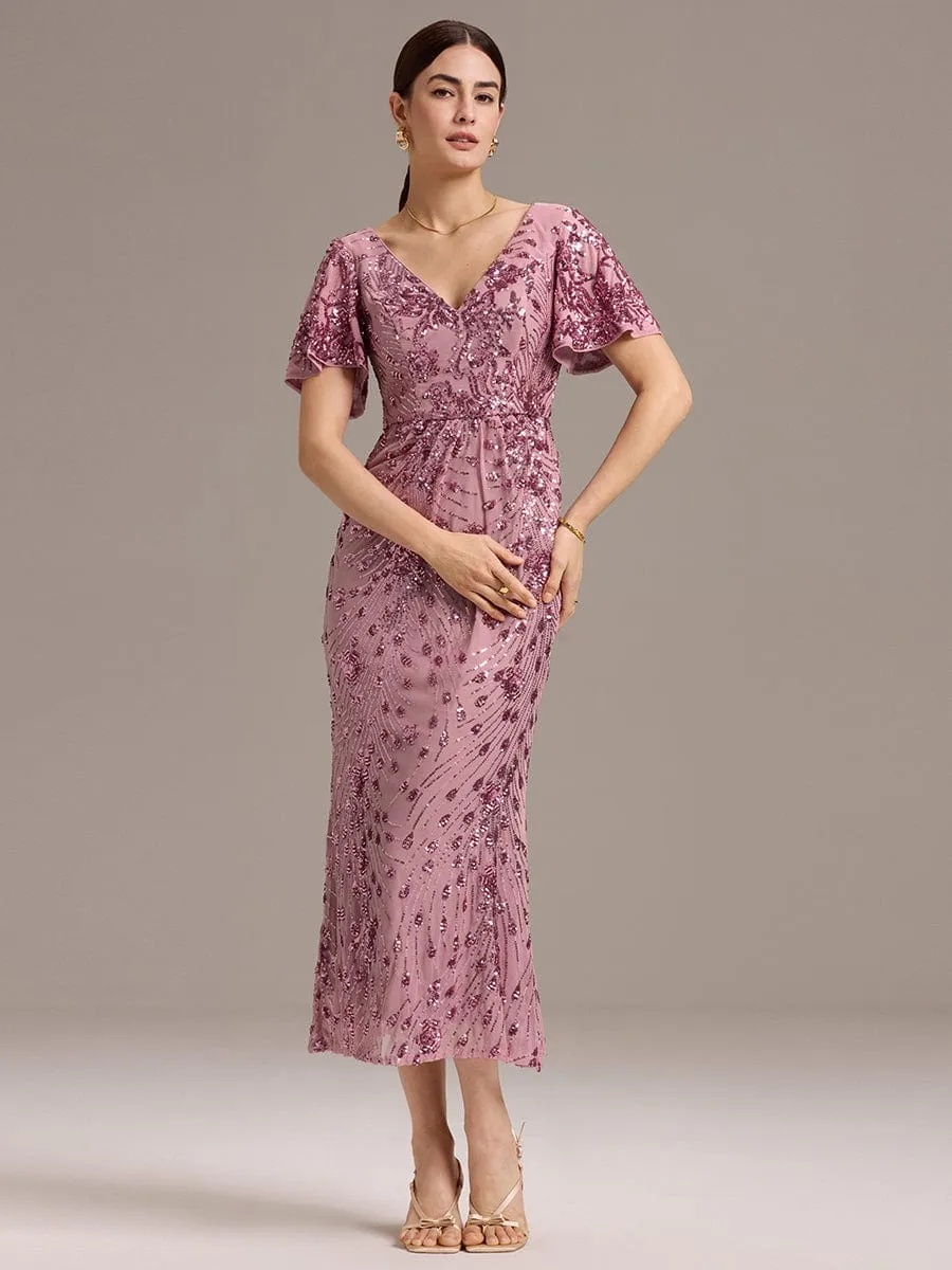 ever PALMER|Embroidery Sequin Formal Wedding Guest Dress sold by Ever Pretty product image thumbnail 5