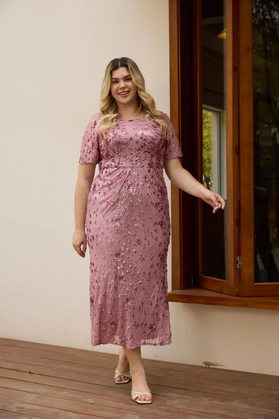 pretty HAYLEN|Plus Size Sequin Formal Wedding Guest Dress sold by Ever Pretty