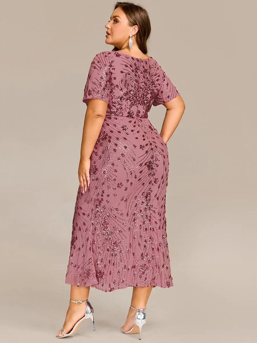 pretty HAYLEN|Plus Size Sequin Formal Wedding Guest Dress sold by Ever Pretty product image thumbnail 3