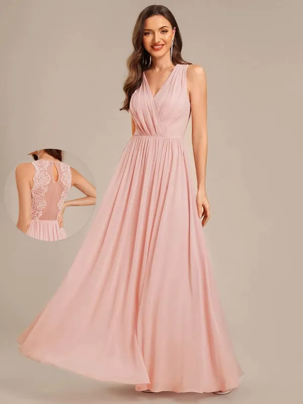 ever MARIBEL|Applique Chiffon Sleeveless Bridesmaid Dress sold by Ever Pretty