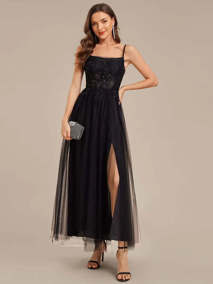 ever MARISOL|Applique Mesh Sleeveless Evening Dress sold by Ever Pretty product image thumbnail 4