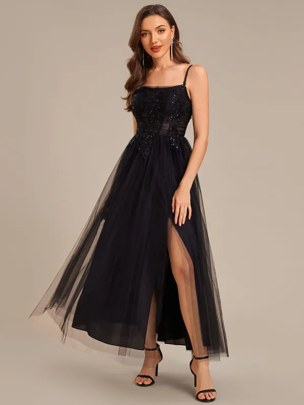 ever MARISOL|Applique Mesh Sleeveless Evening Dress sold by Ever Pretty