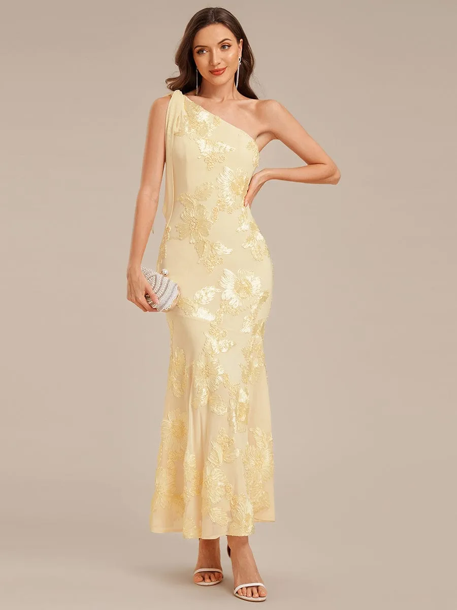 ever ARCELIA|Flowing Ribbon Mesh Mermaid Formal Dress sold by Ever Pretty