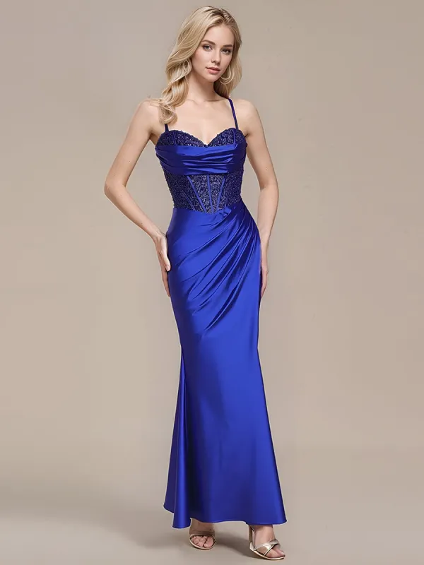 Back-Tie Satin Bodycon Formal Dress sold by Ever Pretty
