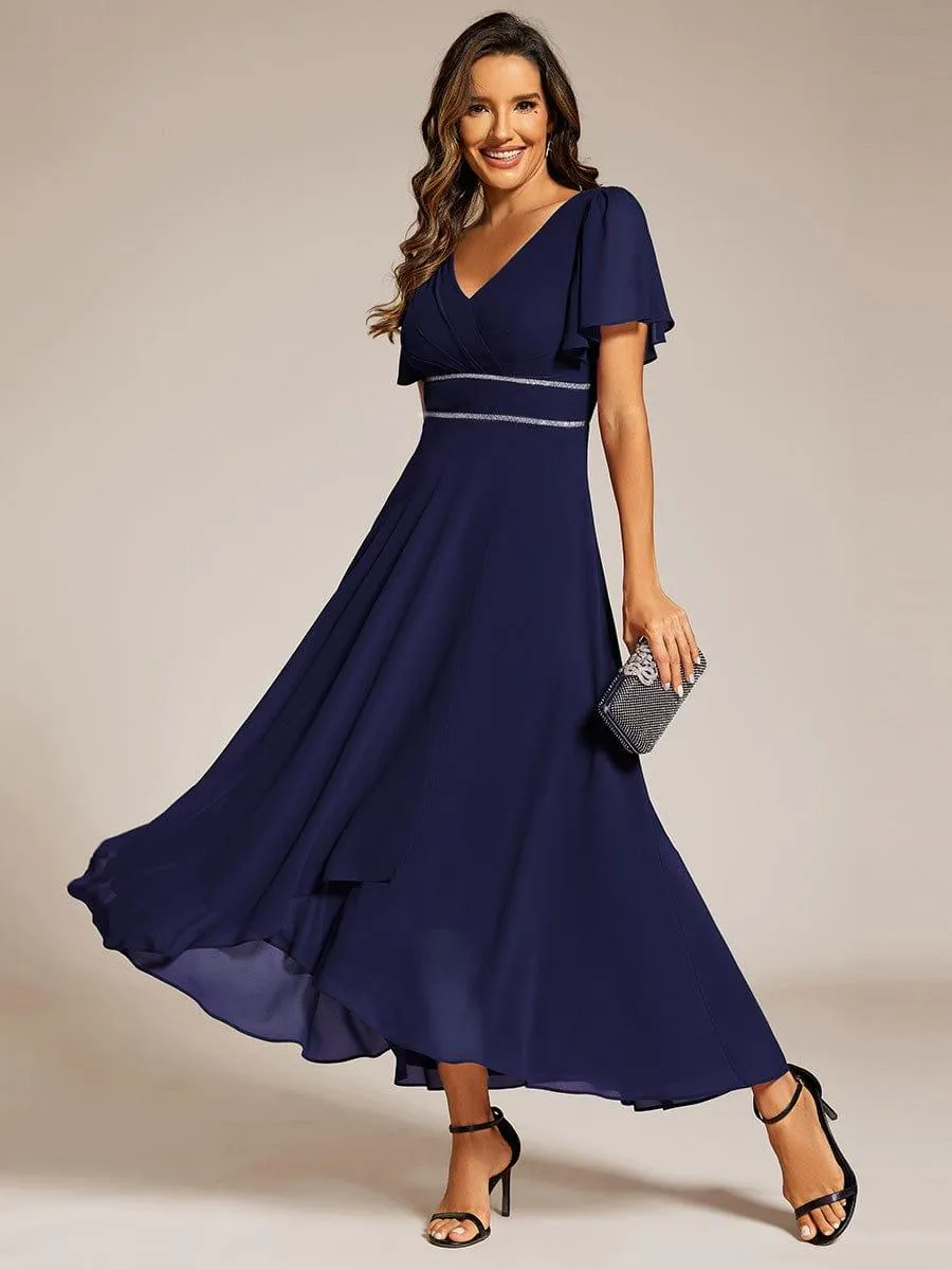 ever DAKOTA|High-Low Flowy Chiffon Wedding Guest Dress sold by Ever Pretty
