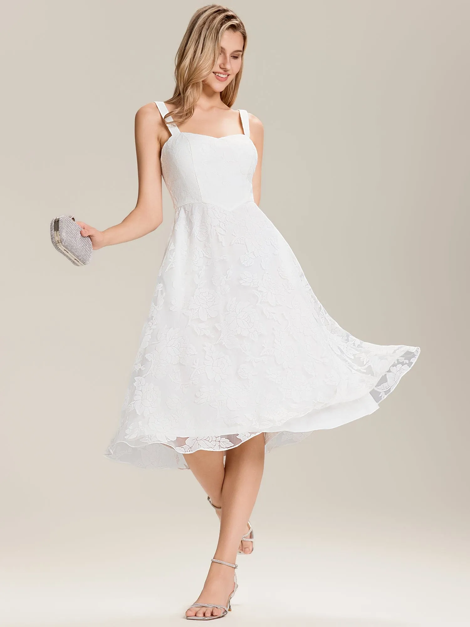 ever ELODIE|Floral Mesh Sleeveless A-Line Midi Dress sold by Ever Pretty product image thumbnail 2