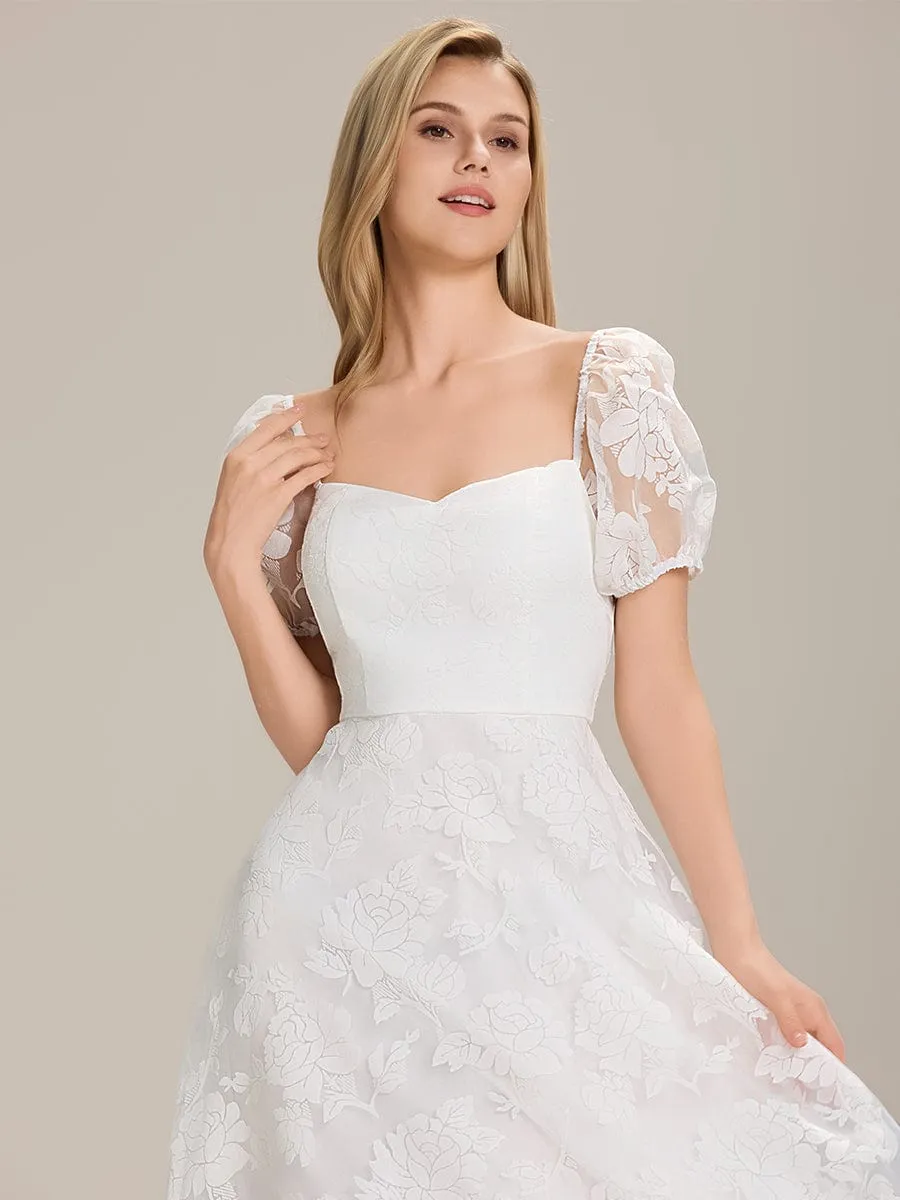 ever THALINA|Elegant Puff Sleeve A-Line Midi Dress sold by Ever Pretty product image thumbnail 3