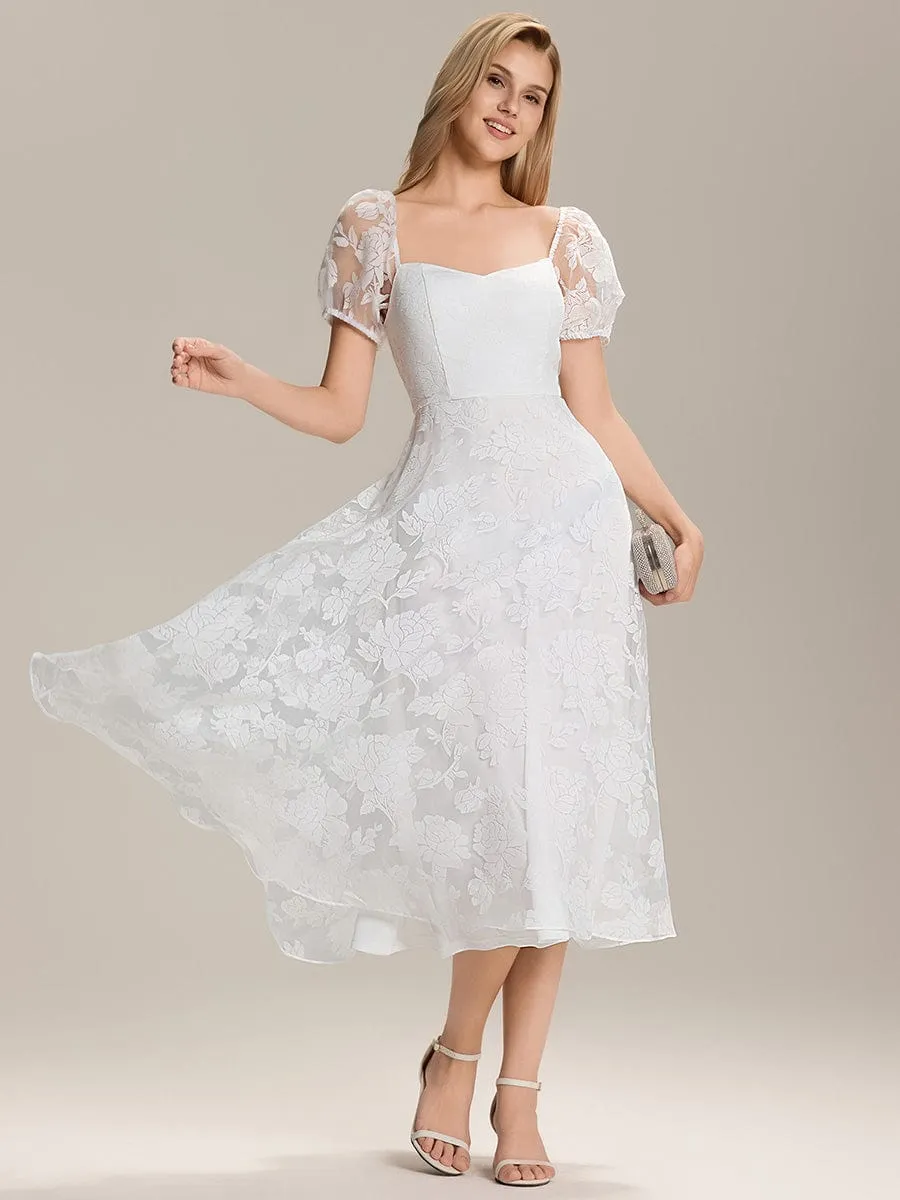 ever THALINA|Elegant Puff Sleeve A-Line Midi Dress sold by Ever Pretty product image thumbnail 5