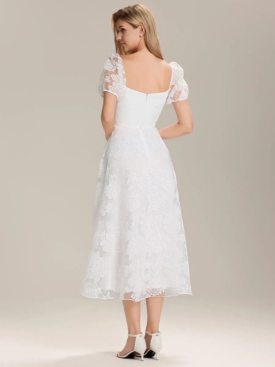 ever THALINA|Elegant Puff Sleeve A-Line Midi Dress sold by Ever Pretty product image thumbnail 2