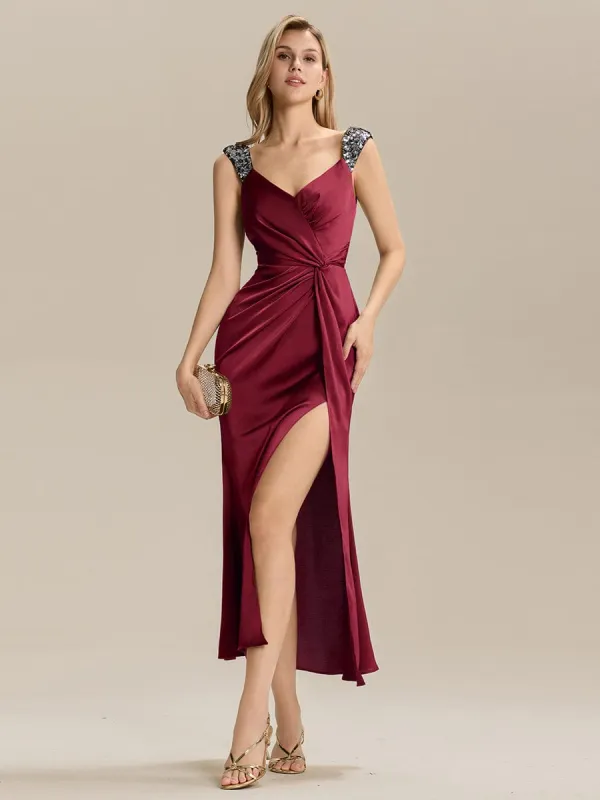 ever CORALINE|Satin High Slit Formal Maxi Dress sold by Ever Pretty