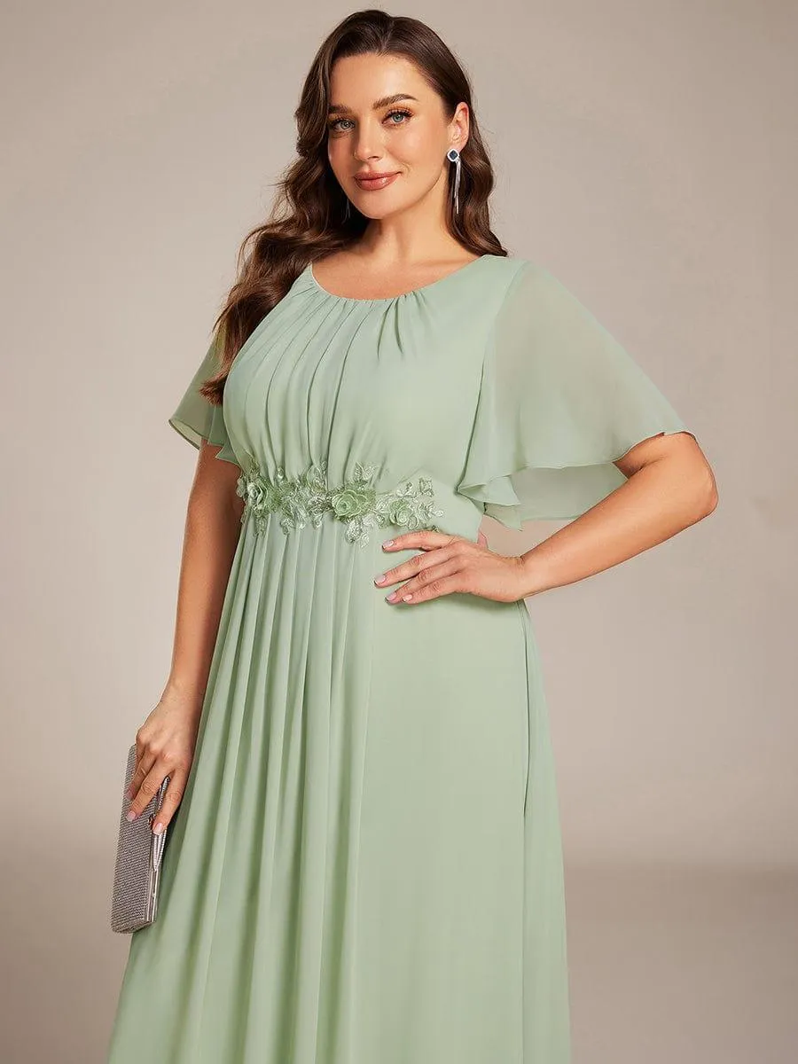 pretty ASPYN|Plus Size Pleated Waist Applique Maxi Bridesmaid Dress sold by Ever Pretty product image thumbnail 3