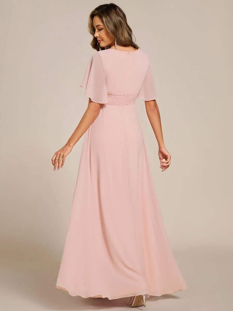 ever ASPYN|Pleated Applique Maxi Bridesmaid Dress sold by Ever Pretty product image thumbnail 2
