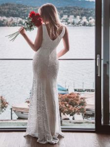 Sexy Fitted Lace Mermaid Evening Dress sold by Ever Pretty
