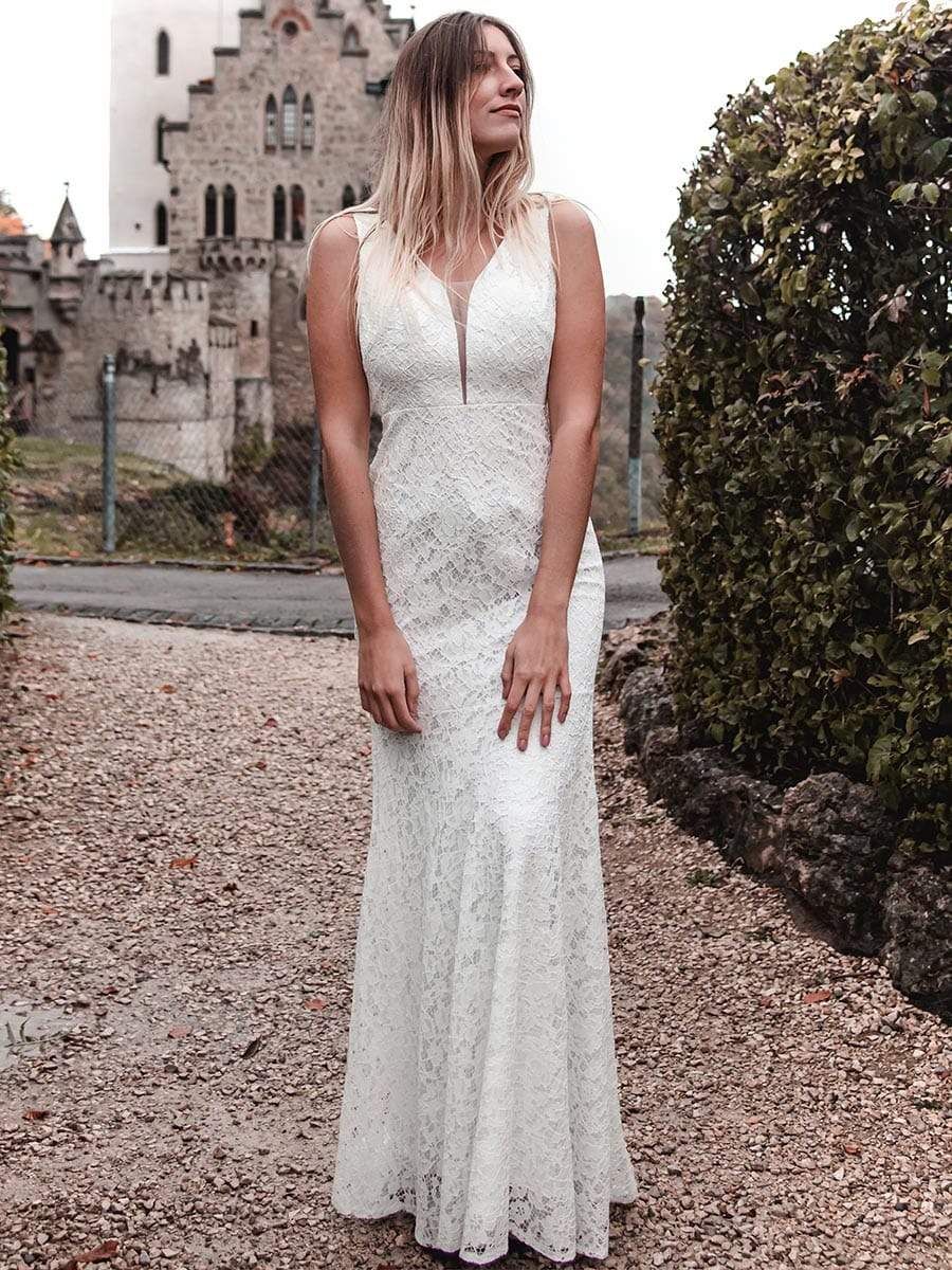 Sexy Fitted Lace Mermaid Evening Dress sold by Ever Pretty