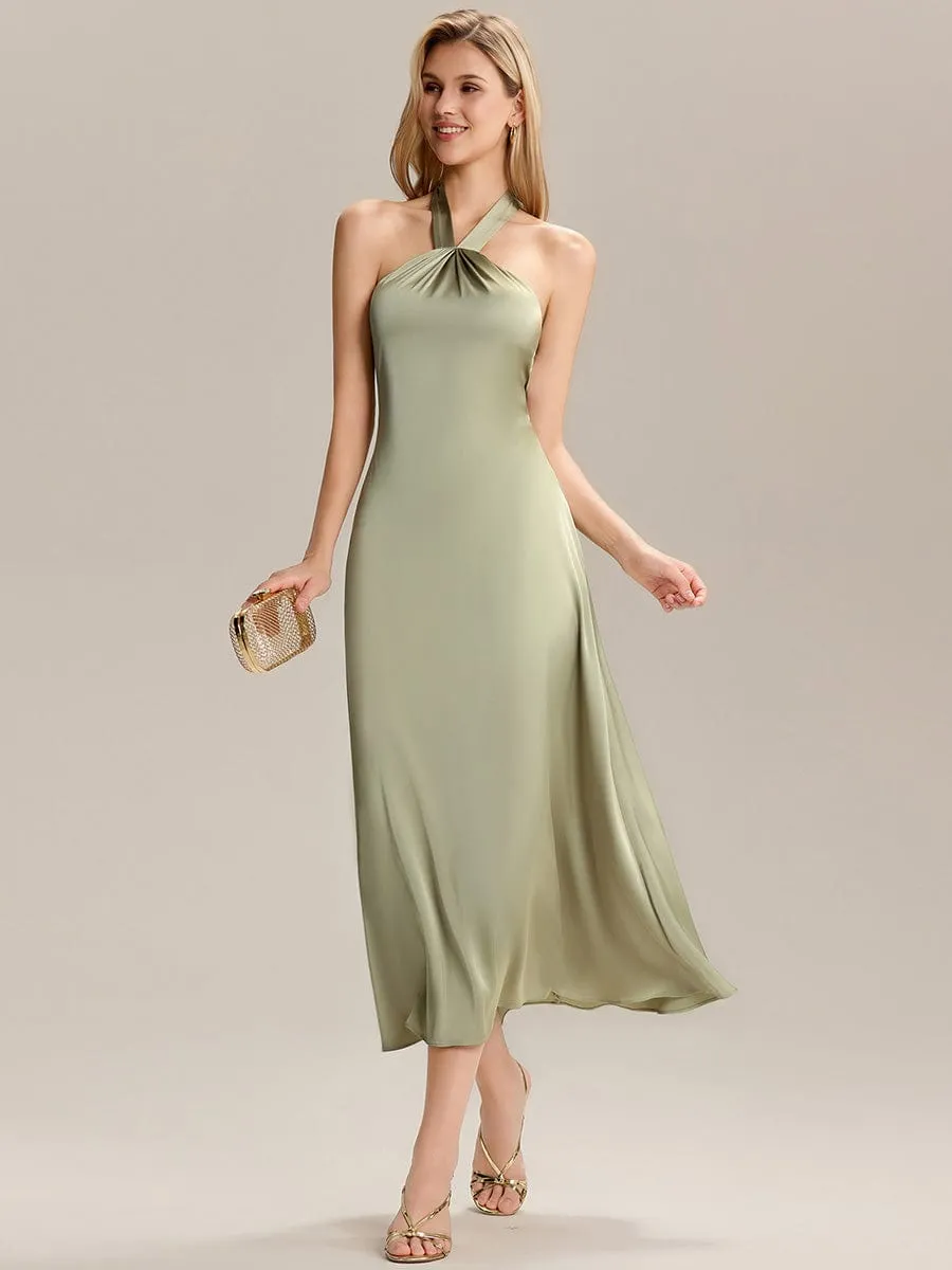 ever LENORA|Backless Satin Sleeveless Wedding Guest Dress sold by Ever Pretty product image thumbnail 5