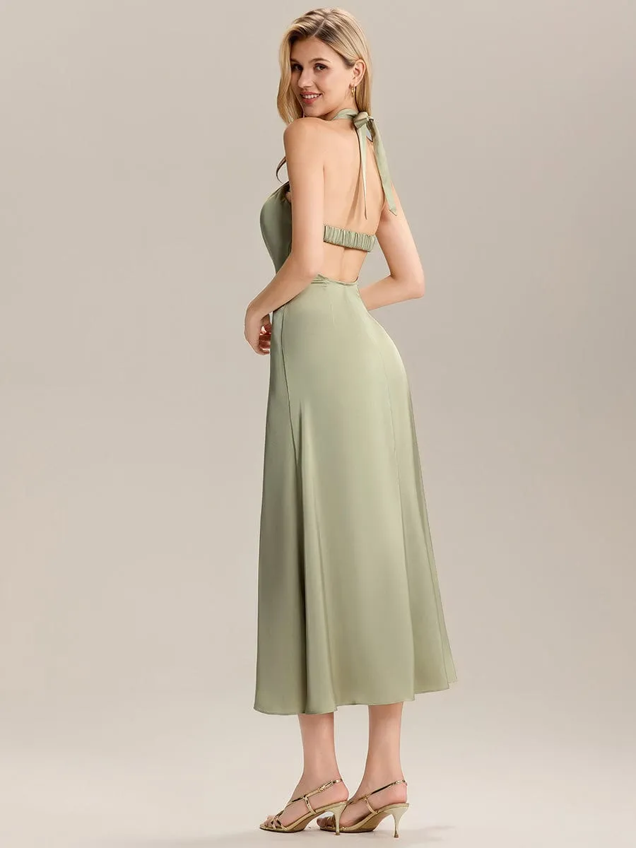 ever LENORA|Backless Satin Sleeveless Wedding Guest Dress sold by Ever Pretty product image thumbnail 2