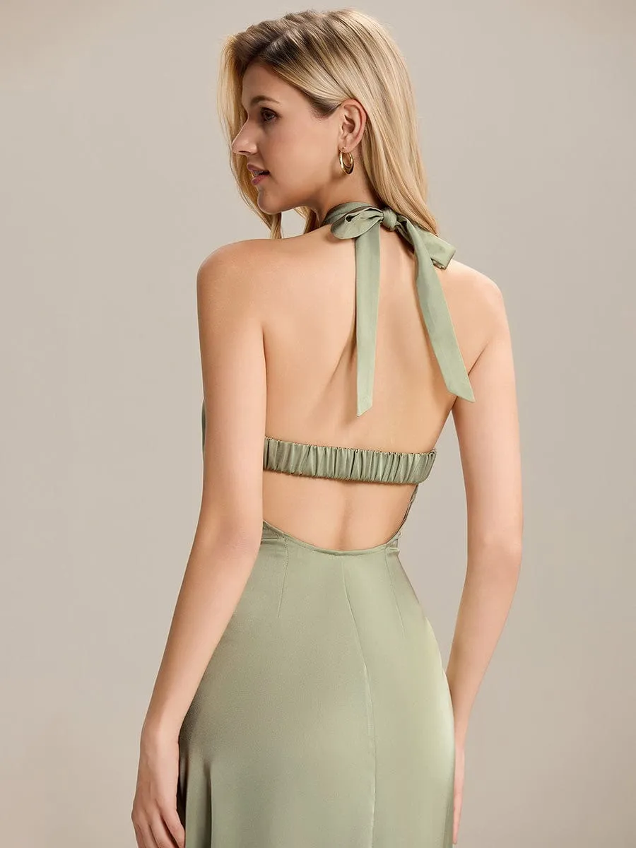 ever LENORA|Backless Satin Sleeveless Wedding Guest Dress sold by Ever Pretty product image thumbnail 3