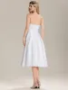 Satin Strapless A-Line Midi Dress sold by Ever Pretty