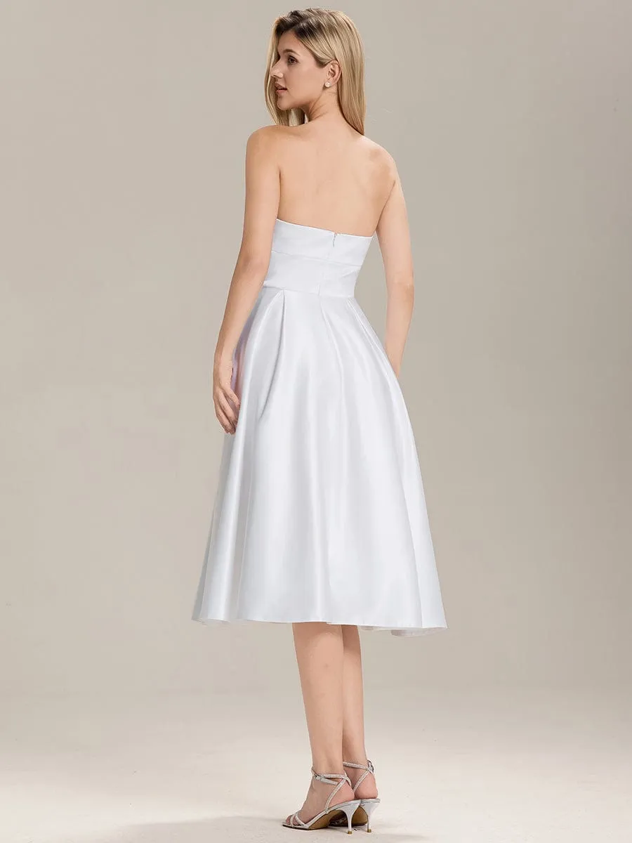 ever AMARA|Satin Strapless A-Line Midi Dress sold by Ever Pretty product image thumbnail 2