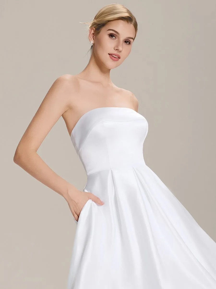 ever AMARA|Satin Strapless A-Line Midi Dress sold by Ever Pretty product image thumbnail 3