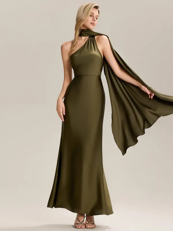 ever SYLVARA|Flowing Ribbons Satin Sleeveless Bridesmaid Dress sold by Ever Pretty