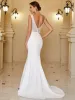 Sleeveless Lace Backless Fishtail Bodycon Wedding Dress sold by Ever Pretty