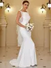 Sleeveless Lace Backless Fishtail Bodycon Wedding Dress sold by Ever Pretty