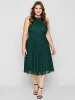 pretty VAYLA|Plus-Size Glittery Halter Neck Dress sold by Ever Pretty