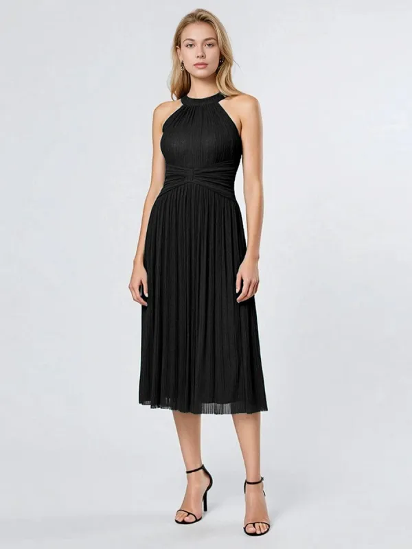 ever VAYLA|Glittery Sleeveless A-Line Midi Dress sold by Ever Pretty