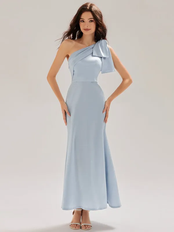 One Shoulder Satin Mermaid Dress sold by Ever Pretty