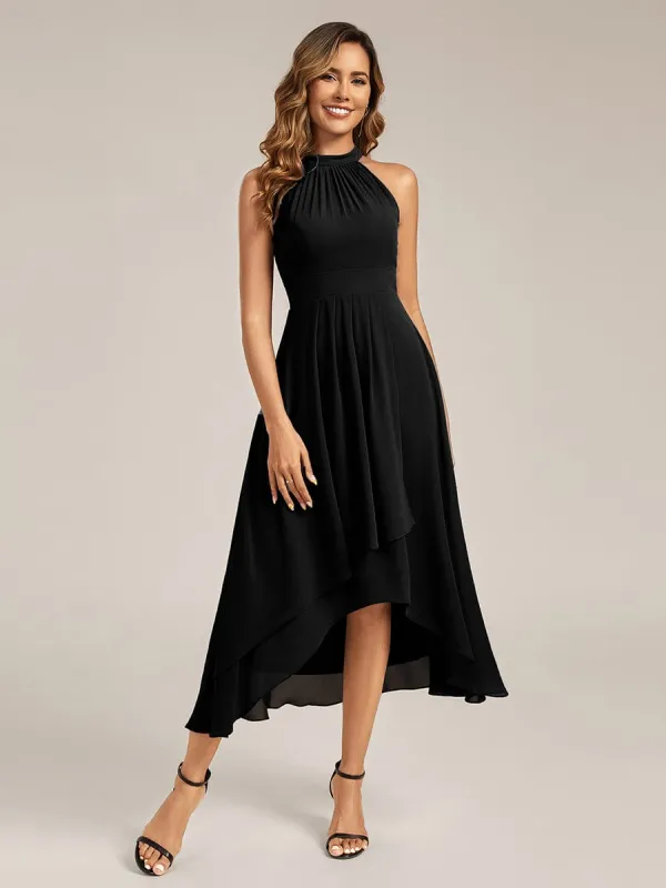 ever ALVINA|Pleated Chiffon Sleeveless A-Line Dress sold by Ever Pretty