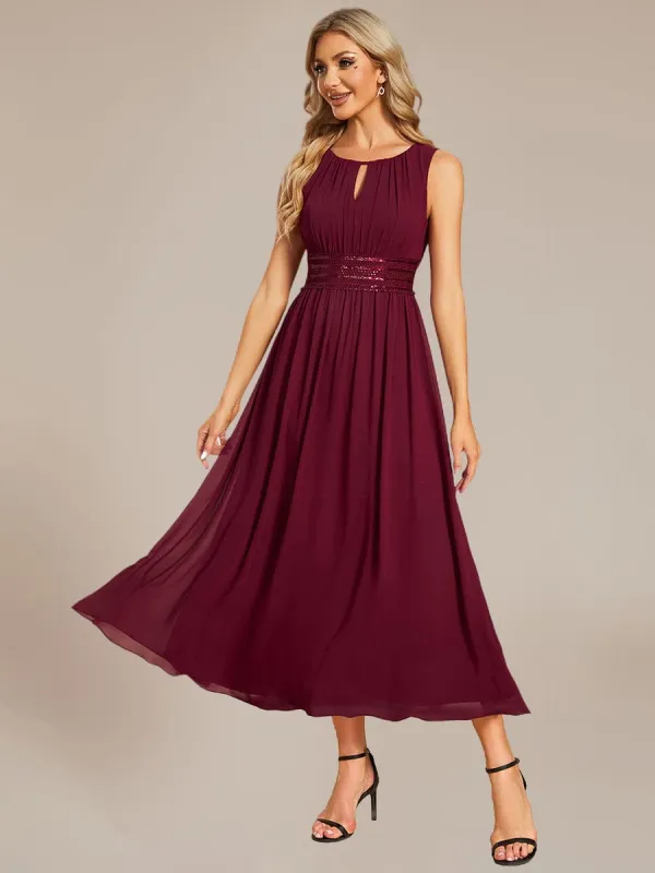 ever LIORAEL|Chiffon Midi Dress With Ruched Waist sold by Ever Pretty
