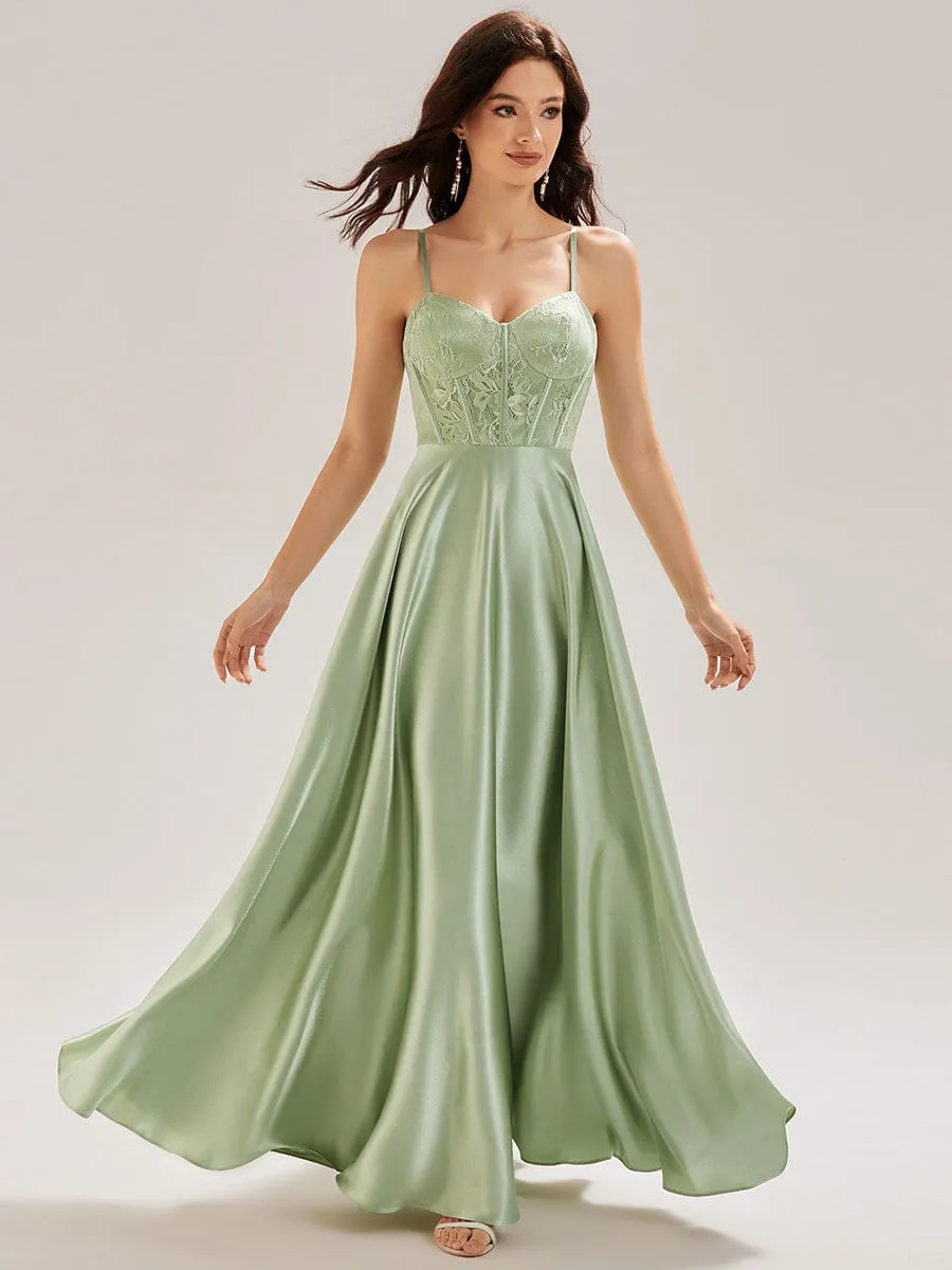 ever TRISH|Satin Sleeveless A-Line Maxi Dress sold by Ever Pretty product image thumbnail 5