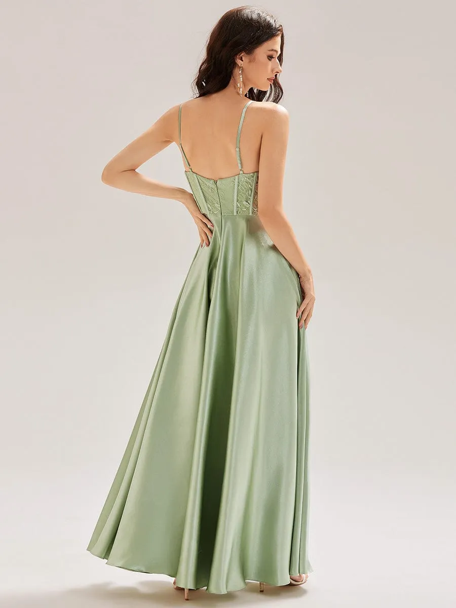 ever TRISH|Satin Sleeveless A-Line Maxi Dress sold by Ever Pretty product image thumbnail 2