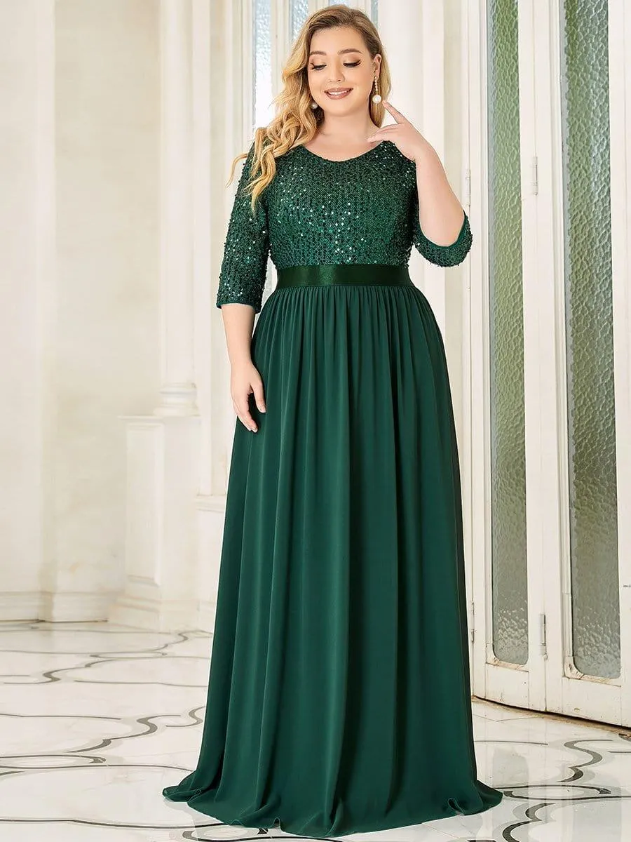 pretty FLORENCE|Plus Size Sequin 3/4 Sleeves Dresses sold by Ever Pretty product image thumbnail 5