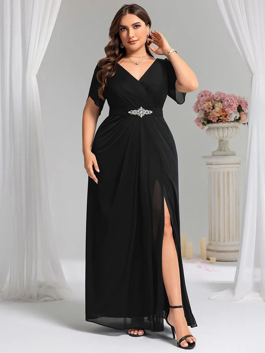 pretty NOAH|Plus Size Waist Decoration Chiffon A-Line Formal Dress sold by Ever Pretty product image thumbnail 4