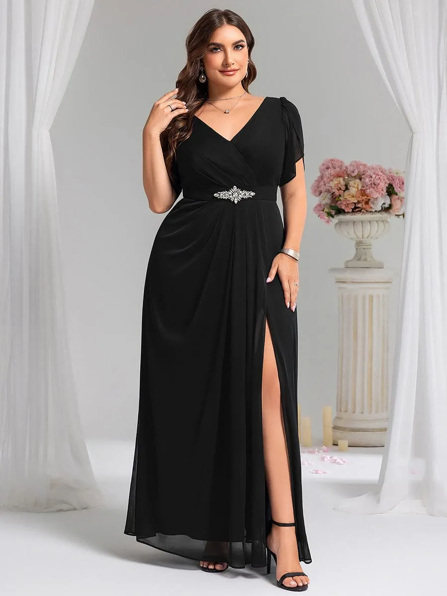 pretty NOAH|Plus Size Waist Decoration Chiffon A-Line Formal Dress sold by Ever Pretty product image thumbnail 5