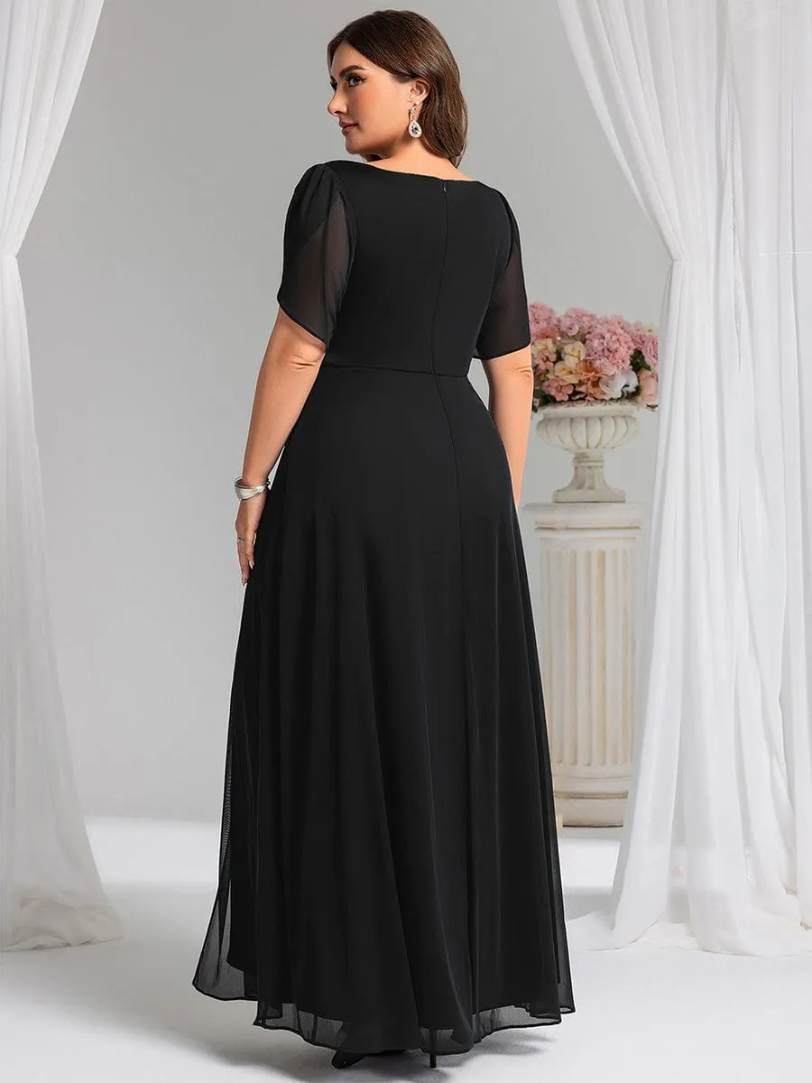 pretty NOAH|Plus Size Waist Decoration Chiffon A-Line Formal Dress sold by Ever Pretty product image thumbnail 2