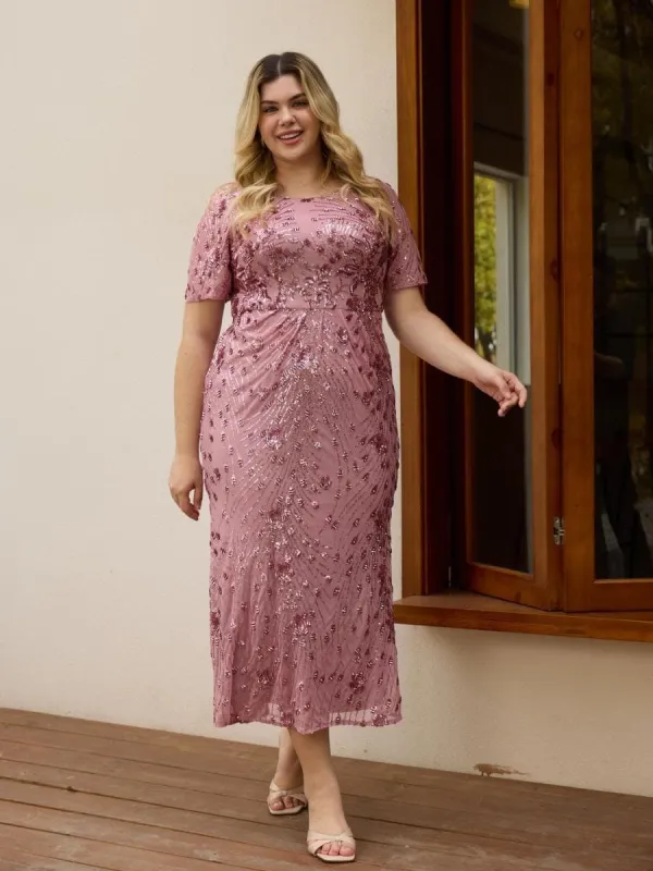 ever HAYLEN|Plus Size Sequin Mermaid Mother of the Bride Dress sold by Ever Pretty