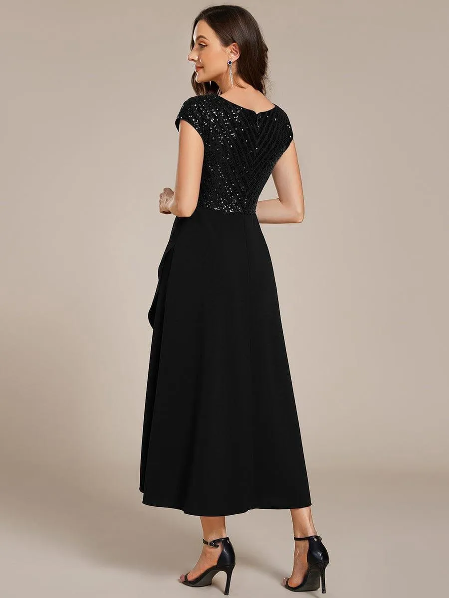ever BAYLOR|A-Line V-Neck Wedding Guest Dress sold by Ever Pretty product image thumbnail 3