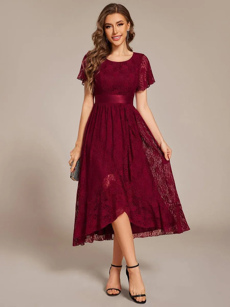 ever SEVYN|Ruffled Sleeve Empire Waist Lace Wedding Guest Dress sold by Ever Pretty product image thumbnail 2
